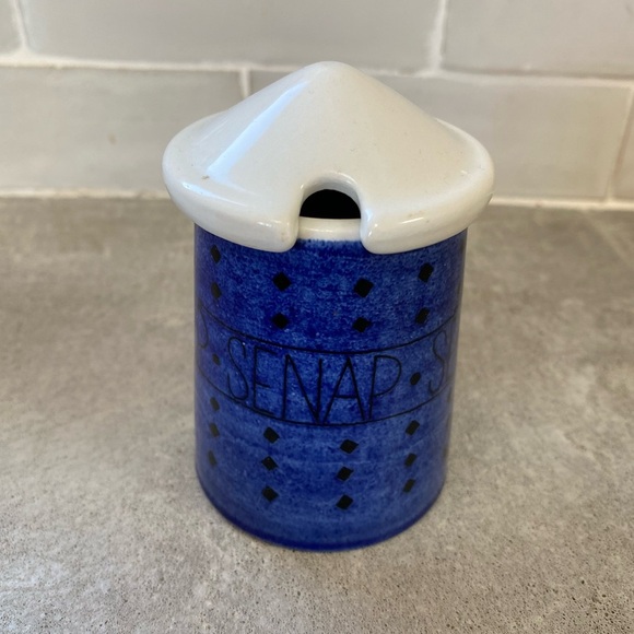 Rare: vintage mustard pot from Swedish Rörstrand "Picknick" Series Condiment Set - Picture 6 of 9